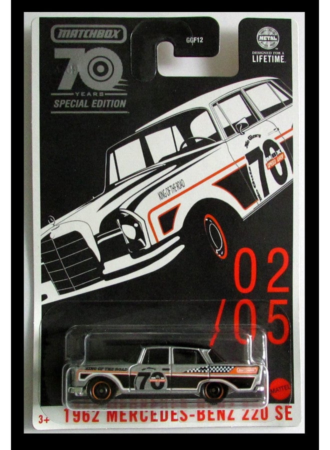 Matchbox Silver 1962 Mercedes-Benz 220 SE 70 Years Special Edition 02/05 2023