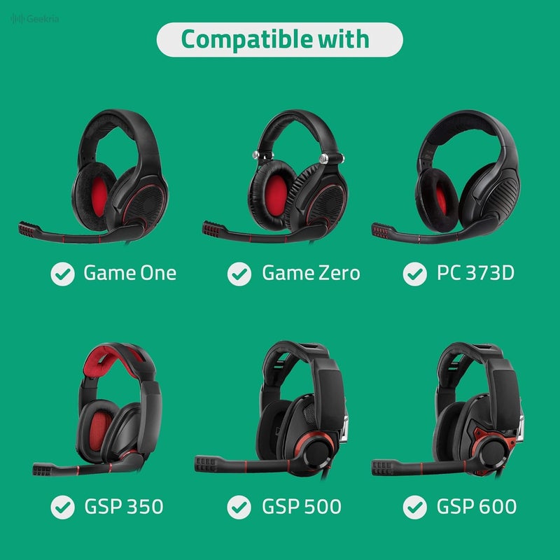جيكريا كابل صوتي جيكريا كويك فيت متوافق مع سماعات سينهايزر جيم ون، جيم زيرو، بي سي 373 دي، جي إس بي 350، جي إس بي 500، جي إس بي 600، كابل بديل للسماعات الإستريو للألعاب بقابس أوكس 2.5 ملم (أسود 5.6 قدم) - Image 5