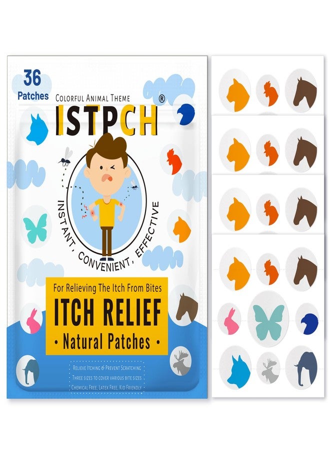 Istpch Itch Relief Patches for Kids & Adult, Natural Bug Bite Itch Relief Stickers, Reduce Swelling & Itching - After Bite Relief, Summer Travel Camping Essential Gifts (36 Counts - Image 1