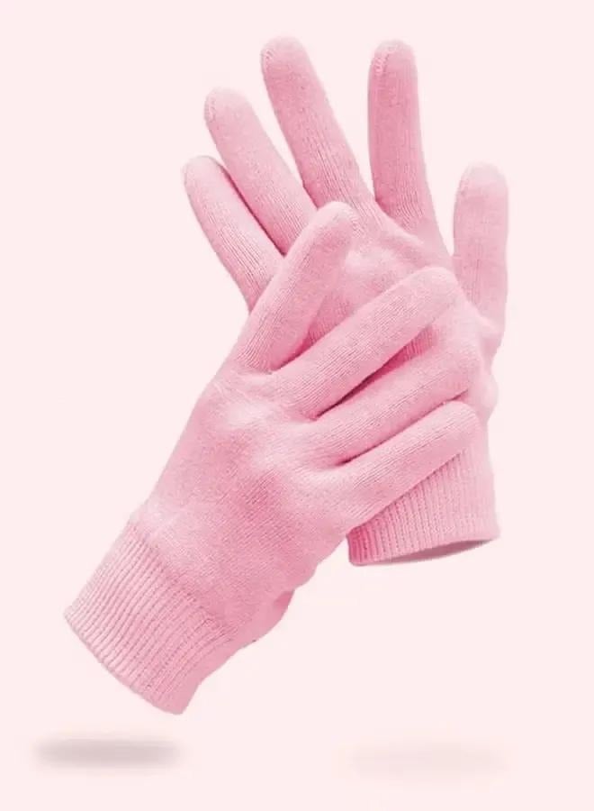 Generic 4-Piece Silicon Gel Gloves And Socks Set pink-Gel Socks for Dry Cracked Feet Women - Gel Spa Socks for Repairing and Softening Dry - Image 5