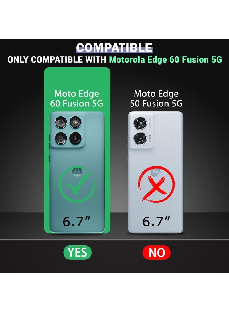 Moto Edge 60 Fusion Shockproof Crystal Clear Back Cover 360 Degree Protection Transparent Back cover with Black Bumper for Moto Edge 60 fusion - Image 2