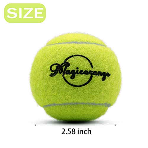 Magicorange Tennis Balls, 12 Pack Advanced Training Tennis Balls Practice Balls, Pet Dog Playing Balls, Come with Mesh Bag for Easy Transport, Good for Beginner Training Ball (Green) - Image 2