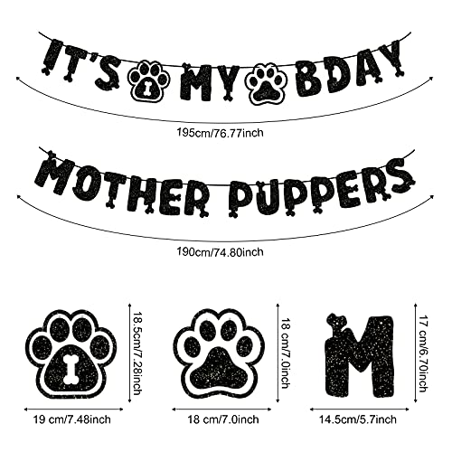 Festiko® It's My Birthday Mother Puppers Banner,Dog Birthday Banner, Puppy Birthday Party Banner for Puppy Dog Birthday Party Decorations - Image 2