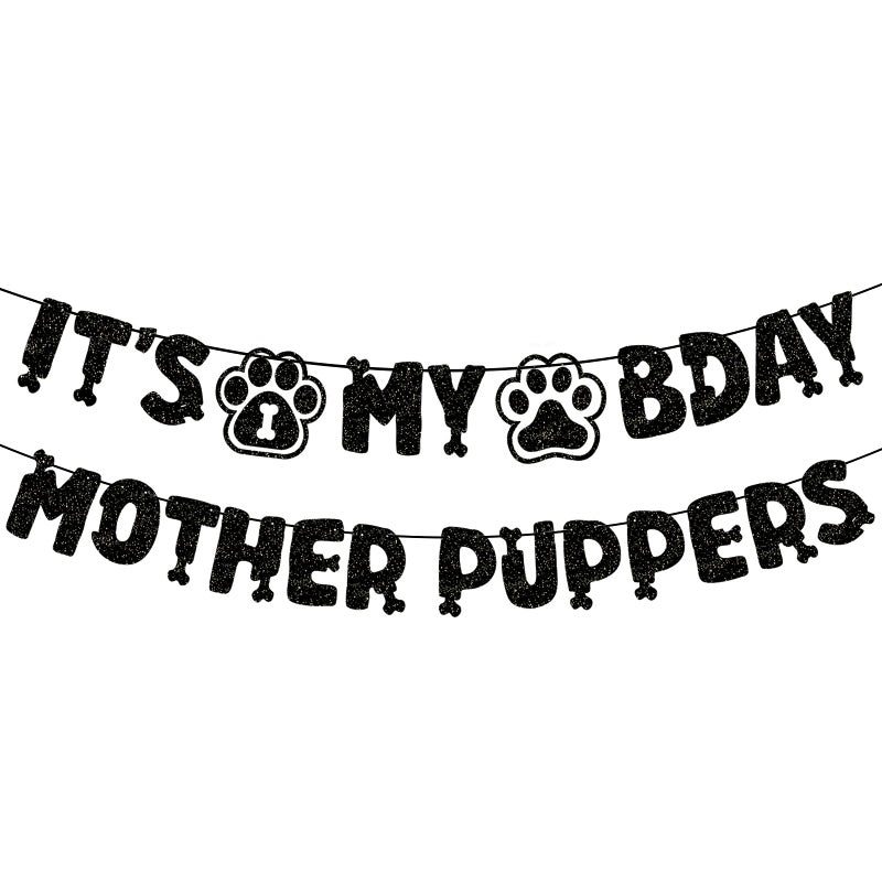 Festiko® It's My Birthday Mother Puppers Banner,Dog Birthday Banner, Puppy Birthday Party Banner for Puppy Dog Birthday Party Decorations - Image 4