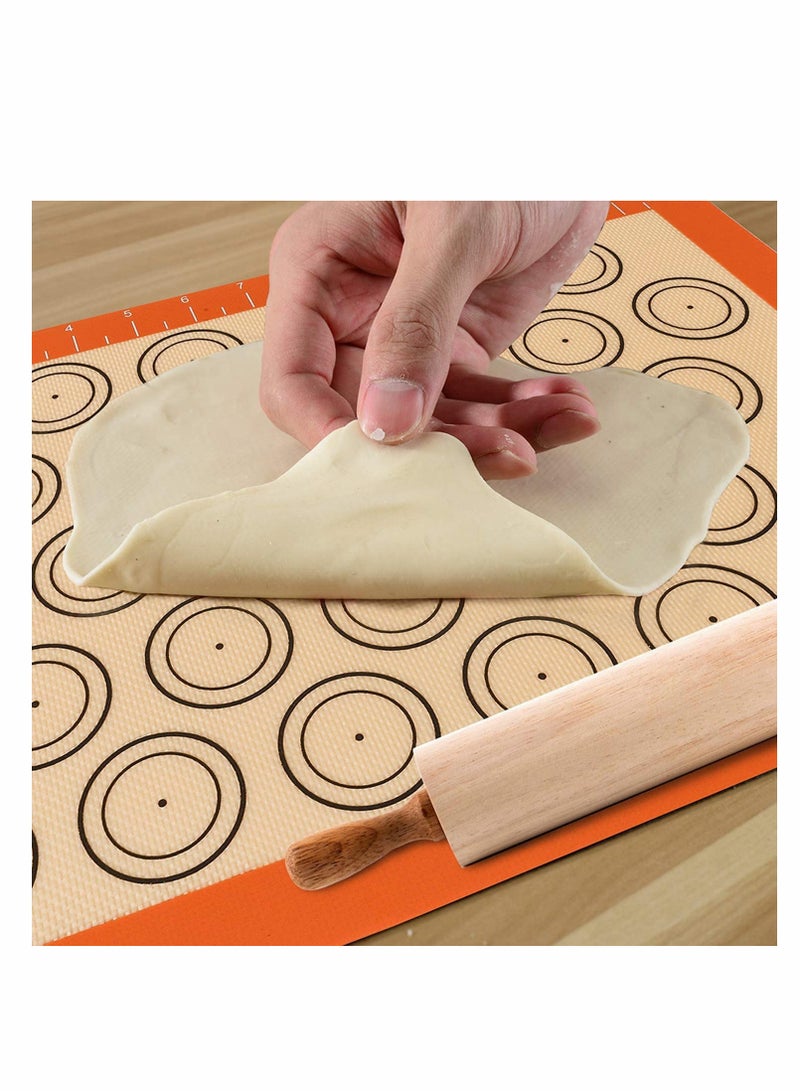 Silicone Baking Mats, 2 Pcs Food Safe Baking Mat, Tray Pan Liner Fat-free Dishes - Food-Grade Silicon Liner Reusable up to 2000 Times - Image 2