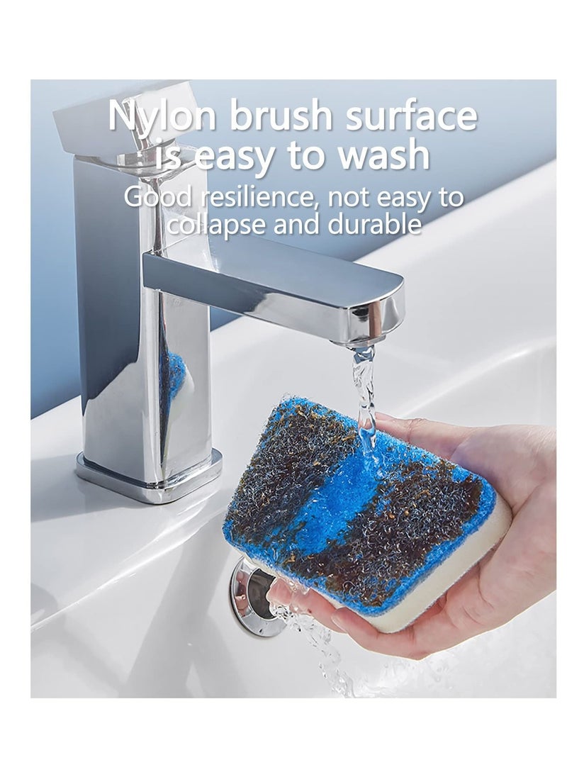Excefore Removable Bathtub Brush, Bathroom Wall Brush Multifunctional Wall Tile Brush, 90° Rotating Brush Head Window Glass Sponge Cleaning Brush Long Handle Cleaning Floor Brush, 3 replacement heads  - Image 5