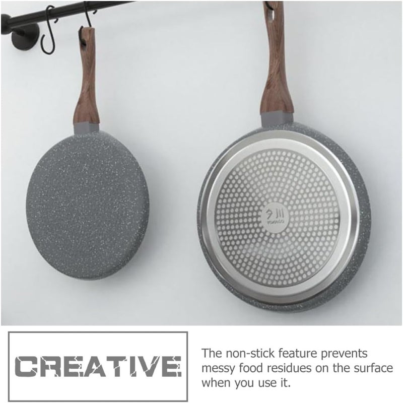 Nonstick Flat Frying Pan 20cm Multifunctional Iron Skillet for Breakfast Cooking Crepes Pancakes Home Kitchen Use - Image 4