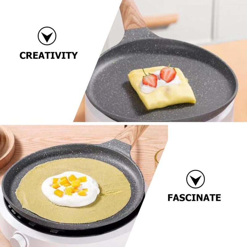 Nonstick Flat Frying Pan 20cm Multifunctional Iron Skillet for Breakfast Cooking Crepes Pancakes Home Kitchen Use - Image 3
