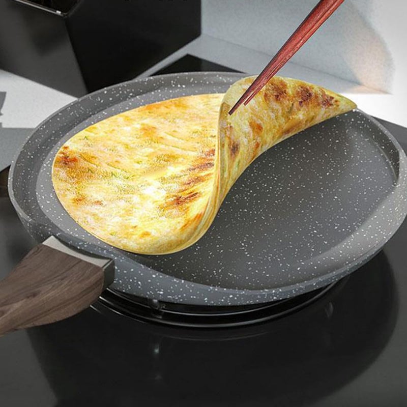 Nonstick Flat Frying Pan 20cm Multifunctional Iron Skillet for Breakfast Cooking Crepes Pancakes Home Kitchen Use - Image 5