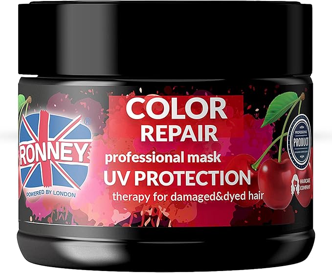 RONNEY Conditioner for Coloured Hair With Cherry Extract 300ml Professional Colour Conditioner for Damaged Dry Hair Deep Conditioning Color Protect Treatment Split End Repairing UV Protection - Image 1