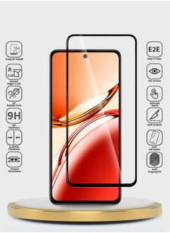 Wtech Oppo Reno12 F 4G / 5G 2024 Premium E2E Full Glue Full Cover Tempered Glass Screen Protector - (MSGECN)  Clear/Black  - Image 2