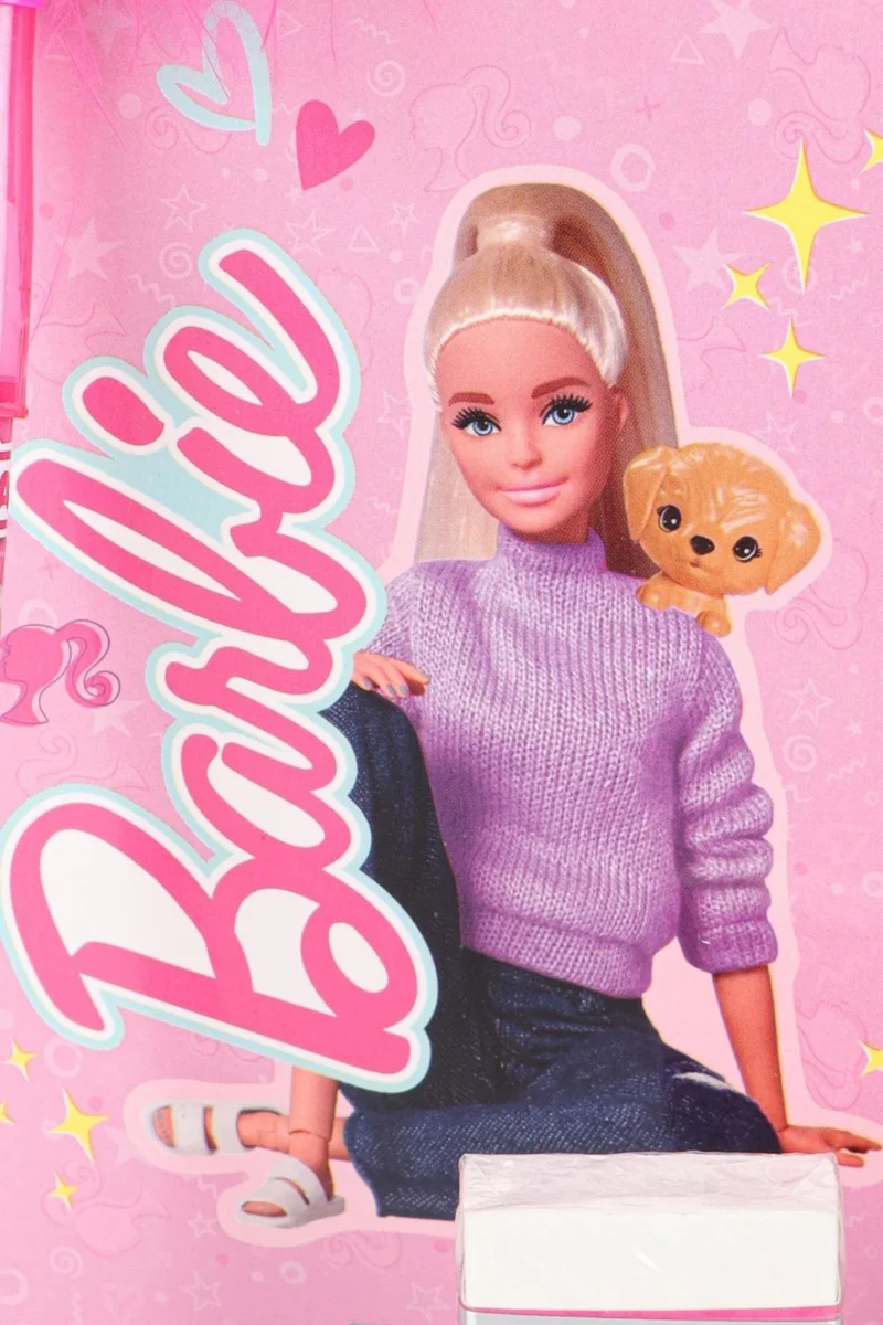 Barbie New Season Licensed Notebook, Feathered Pencil and Eraser Set