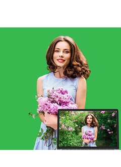 PADOM Padom 10X20 ft(3X6M) Green Photography Backdrop Solid Color Background,Photo Studio,Collapsible High Density Screen for Video Photography and Television, Non-Gloss Reflective Fabrication  - Image 5
