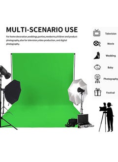 PADOM Padom 10X20 ft(3X6M) Green Photography Backdrop Solid Color Background,Photo Studio,Collapsible High Density Screen for Video Photography and Television, Non-Gloss Reflective Fabrication  - Image 3