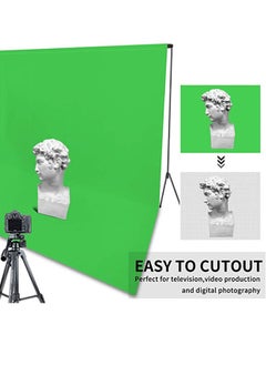 PADOM Padom 10X20 ft(3X6M) Green Photography Backdrop Solid Color Background,Photo Studio,Collapsible High Density Screen for Video Photography and Television, Non-Gloss Reflective Fabrication  - Image 2