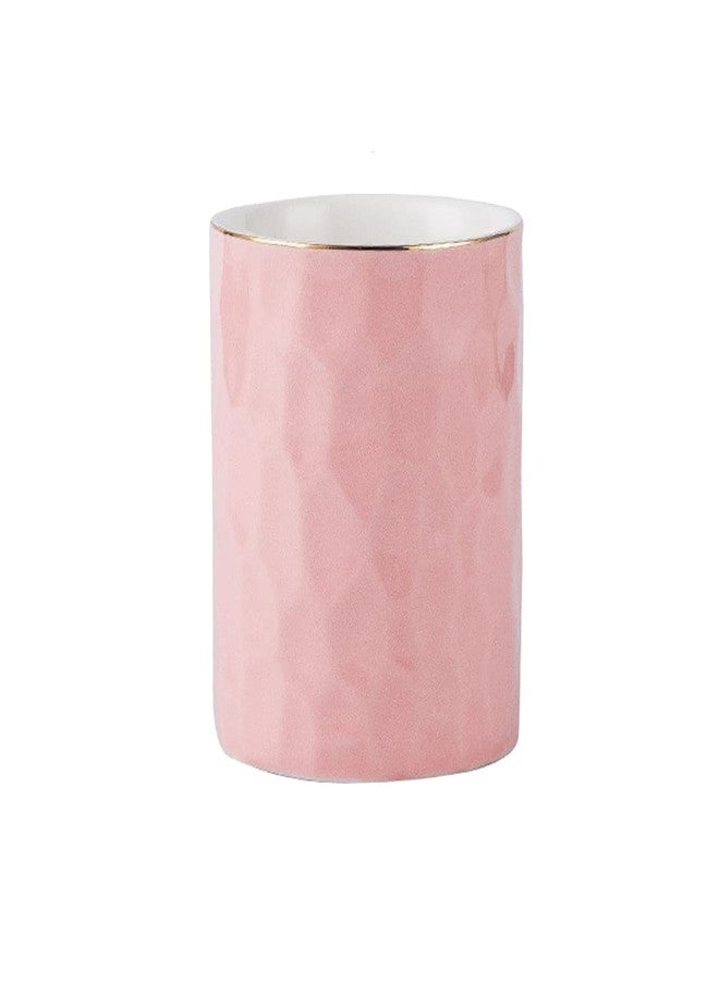 Aewill Ceramic Pen Holder Stand Cup Pencil Holder Organizer Makeup Brush Holders for Home Office Desk (Pink) - Image 1