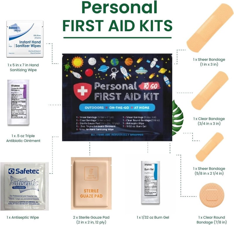 pH Advantage Personal First Aid Kit Case of 60 Clean Treat Protect Minor Cuts Scrapes and Burns Perfect for Home Office Car School Business Camping Individually Wrapped First Aid Products Space - Image 2