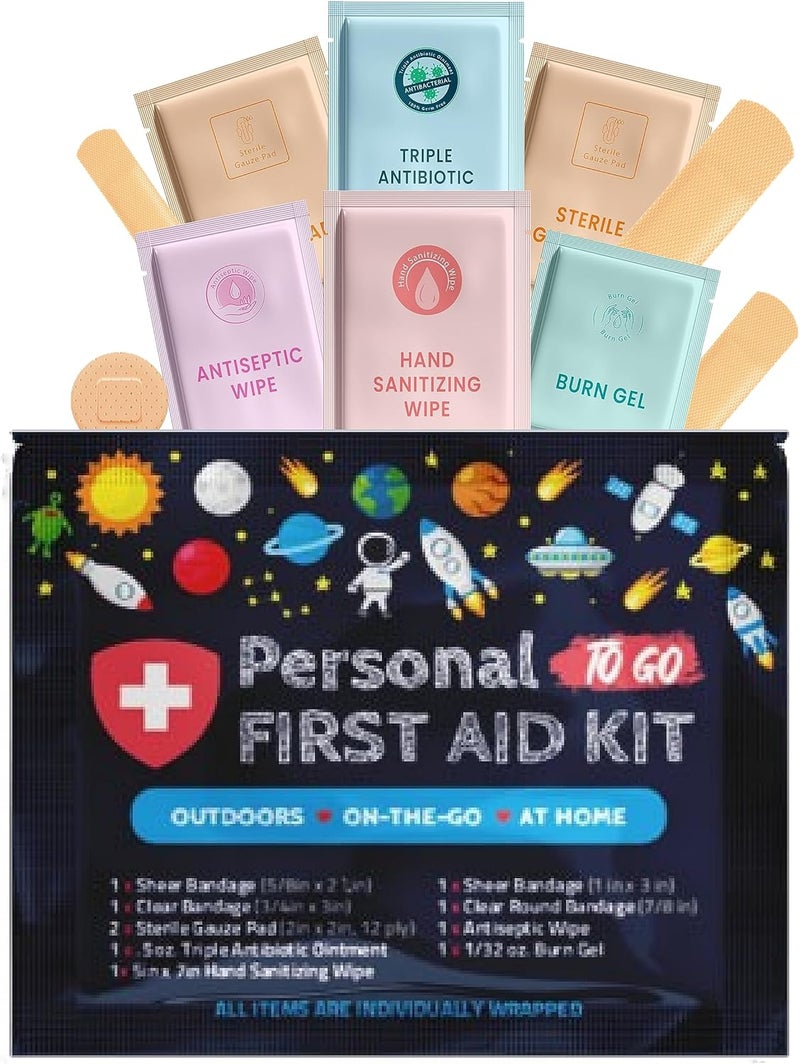 pH Advantage Personal First Aid Kit Case of 60 Clean Treat Protect Minor Cuts Scrapes and Burns Perfect for Home Office Car School Business Camping Individually Wrapped First Aid Products Space - Image 3