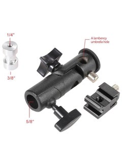 Captaintech SYOSI Camera Flash Bracket, Swivel Light Stand 180° Adjustable for 1/4" 3/8" Lamp Mount Tripod  - Image 2