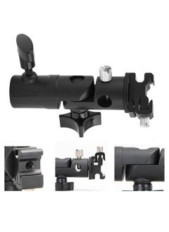 Captaintech SYOSI Camera Flash Bracket, Swivel Light Stand 180° Adjustable for 1/4" 3/8" Lamp Mount Tripod  - Image 4