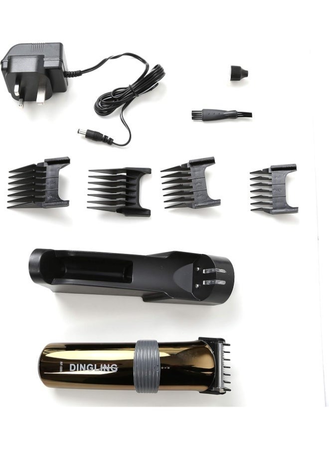 DINGLING Electro Plating Hair Clipper For Male RF-609C Black/Gold Shaving Trimmer - Image 5