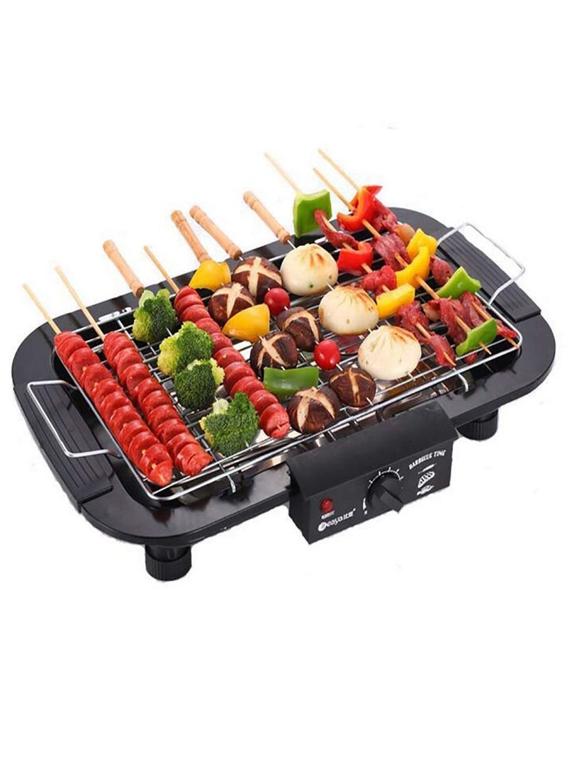 BBQ Electric Barbeque Grill Electronic PAN with Power Indicator Light - BBQ Grill Tandoori Maker Black - Image 1