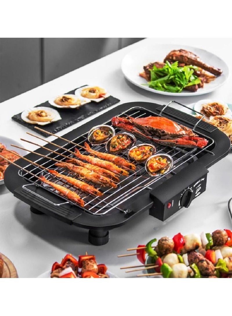 BBQ Electric Barbeque Grill Electronic PAN with Power Indicator Light - BBQ Grill Tandoori Maker Black - Image 3