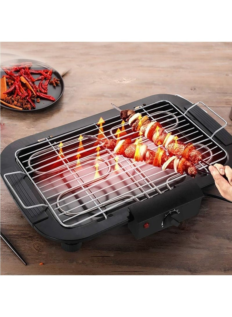 BBQ Electric Barbeque Grill Electronic PAN with Power Indicator Light - BBQ Grill Tandoori Maker Black - Image 2