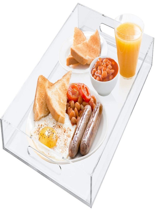 Estilo Premium Acrylic Serving Tray with Handles for Breakfast, Coffee Tables, Serving Food or Decorative Display - Image 1