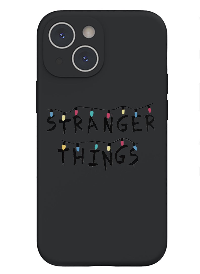 Theodor Protective Slim Fit Case Liquid Silicone Cover with Full Body Protection Anti-Scratch Shockproof Case For iPhone 14 Black  - Sweet Summer Time  - Image 1