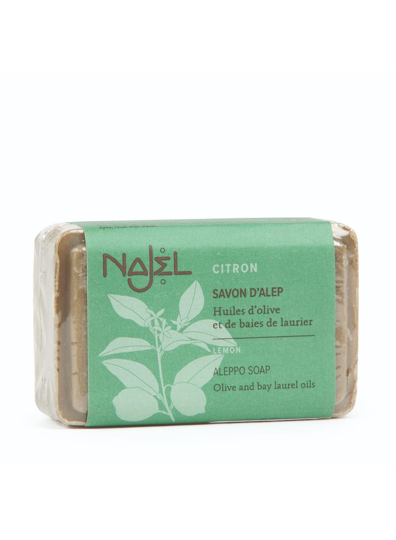 najel صابون حلب للعناية بالبشرة بزيت الليمون العطري - Image 1