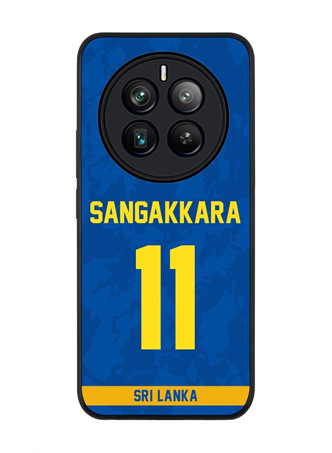 Stylizedd Rugged Black edge case for Realme 12 Pro / Realme 12 Pro Plus 5G, Slim fit Flexible Cover -  Team Sri lanka Kumar Sangakkara, Jersey No 11 - Image 1
