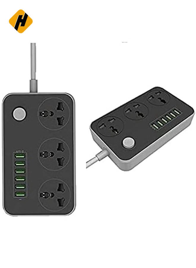 HuHa "3000W UK/EU Extension Socket with Surge Protection – USB Quick Charge Ports & Fast Charge Adapter"  - Image 2