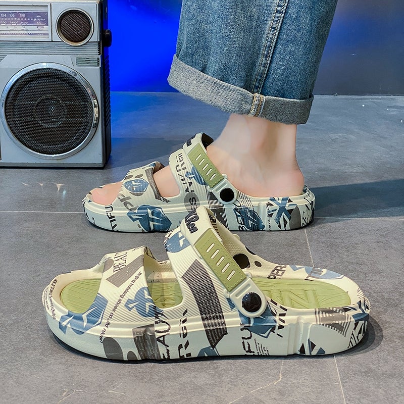 Beach Sandals Men'S Summer Outer Wear Feeling Plus Size 46 Sports Boys Two-In-One Driving Dual-Use Slippers - Image 1