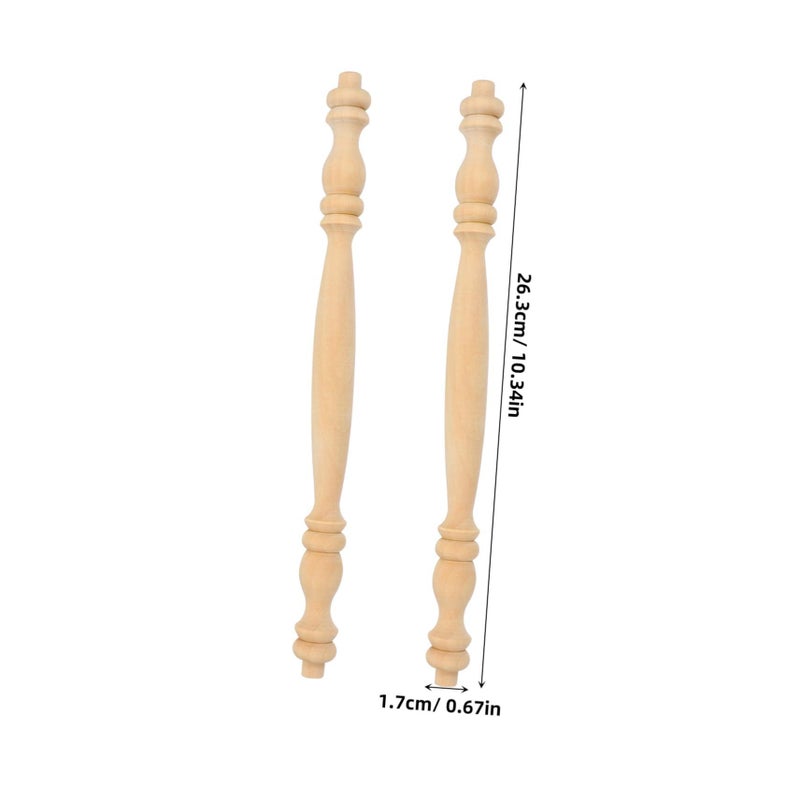 2 Classic Roman Column Wood Stair Spindles Furniture Decorative Spindles - Image 3