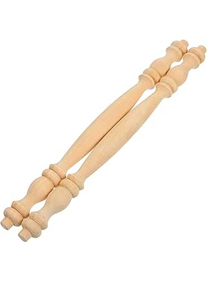 2 Classic Roman Column Wood Stair Spindles Furniture Decorative Spindles - Image 1
