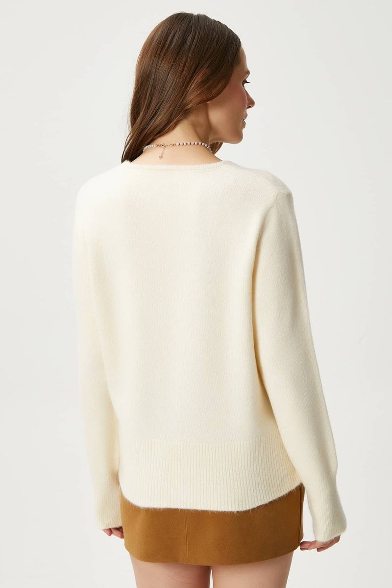 Ritnice Women's Tena Laced Cream Knit Cardigan  - Image 5
