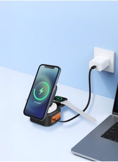 porodo Foldable Pocket-Sized Wireless Charger FWC061 Multi-Device Charging / Telescopic Charging Pad / Telescopic Charging Pad - black  - Image 3