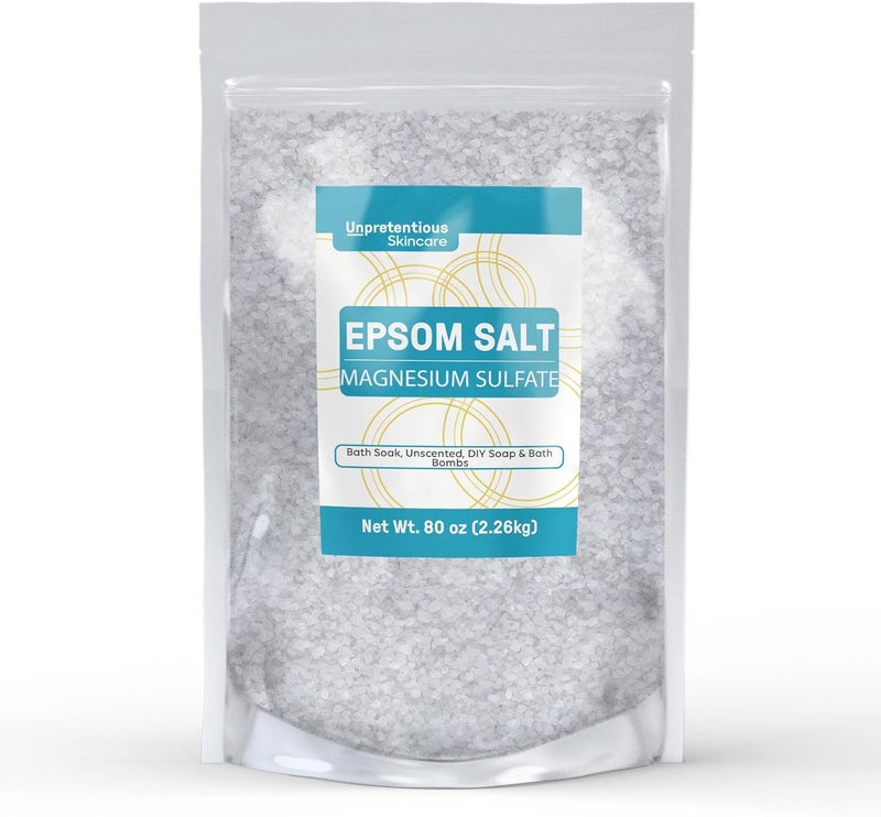 Unpretentious Epsom Salt 5 lb Skincare Soaking Solution Unscented