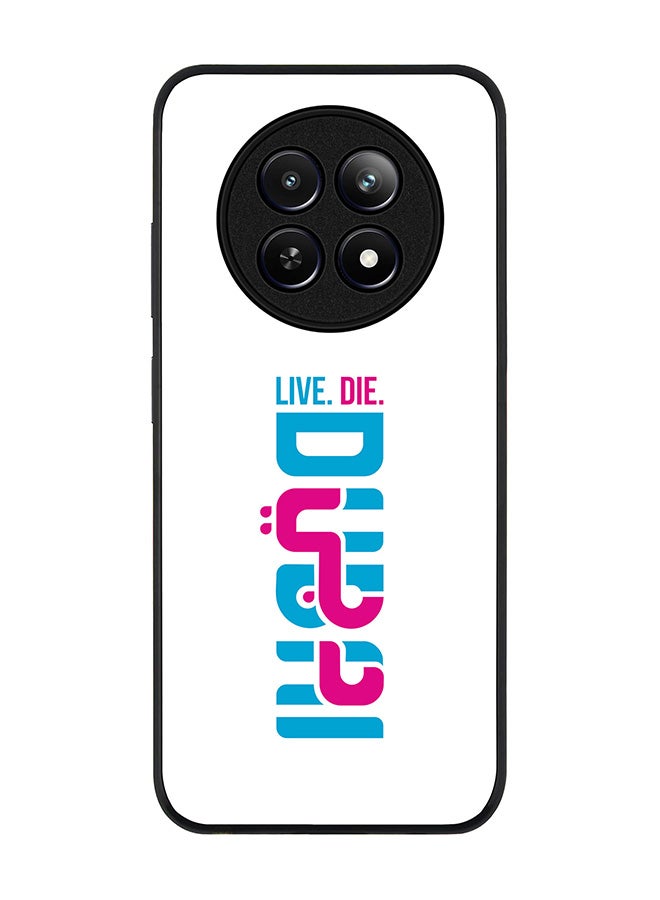 Stylizedd Rugged Black edge case for Realme 12 / Realme 12x, Slim fit Soft Case Flexible Rubber Edges Anti Drop TPU Gel Thin Cover -  Live Die DUBAI - Image 1