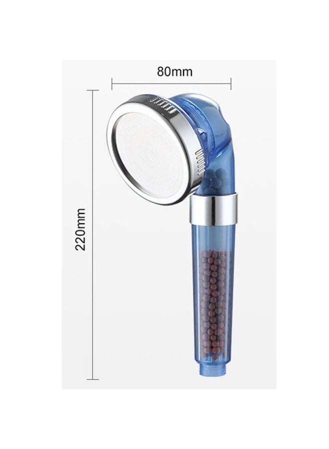 JZS Filtered Shower Head for Hard Water, High Pressure 3 Modes Shower Heads with Handheld Spray, Water Softener Showerhead Set with Mineral Beads to Remove Chlorine & Fluoride,Blue - Image 2