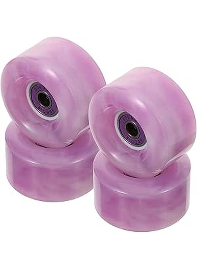 4 Pack 60mm PU Skate Wheels With Bearings For Indoor Outdoor Roller Skates - Image 1