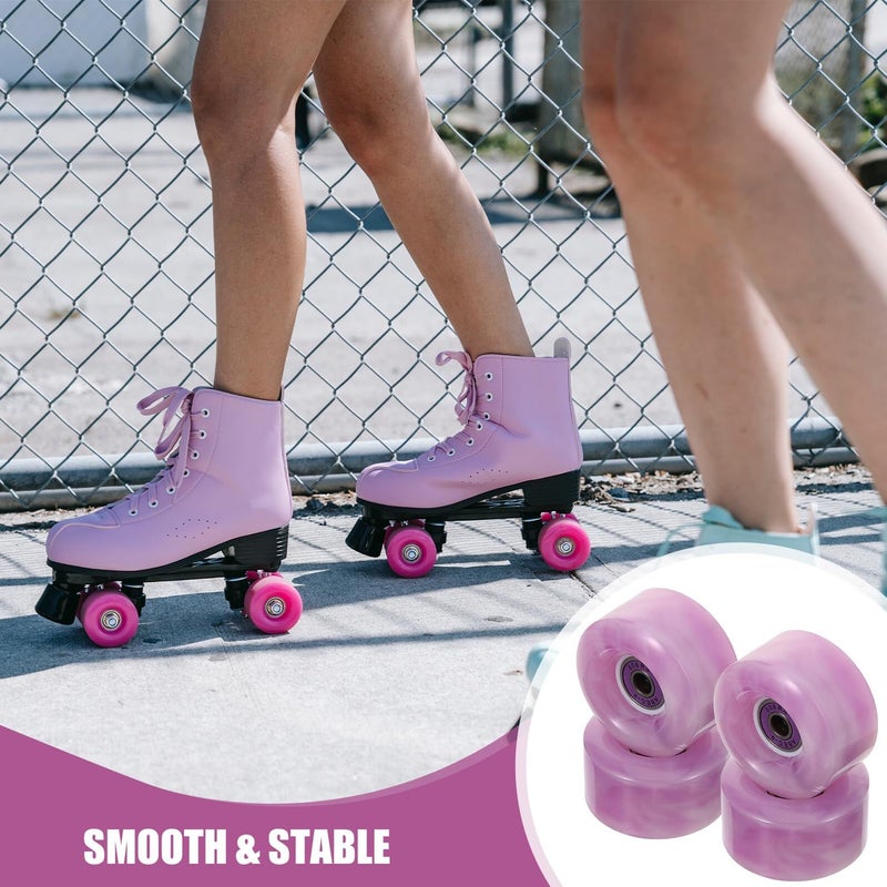 4 Pack 60mm PU Skate Wheels With Bearings For Indoor Outdoor Roller Skates - Image 3