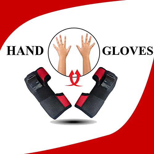 FELIDAE Skating Guard, Protective Skating Guard Kit for(6 to 14 Years) Kids,Boy & Girl Cycling Protection Set | Multi Sport Gear, Head Knee, Elbow & Palm Guard Safety Protective Kit (Small) (Red) - Image 2