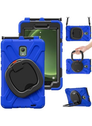 Samsung Galaxy Tab Active5 X300 Silicone Hybrid PC Tablet Case with Holder and Shoulder Strap Blue - pzsku/Z3F5BA3F39033120D887DZ/45/_/1717261184/7ab3737c-20e1-44fb-875d-eedfa7ae7c63