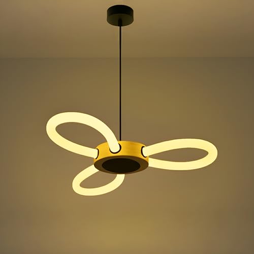 Lamp master Lampmaster Infinity Pendant Light | Modern Decorative Chandelier & Hanging Ceiling Lamp with Wooden Finish | Soft Warm LED Glow | Energy-Efficient Light for Living Room, Bedroom, Dining Area & Hall - Image 1