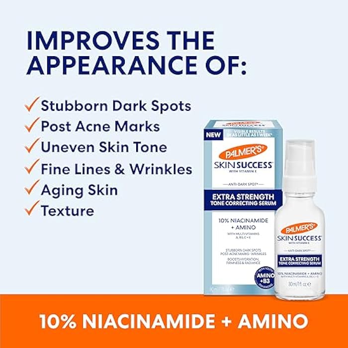 Palmer's Skin Success Extra Strength Tone Correcting Face Serum, 1.0 Fl Oz, Dark Spot Corrector for Discoloration, Age Spots and Post-Acne Marks - Image 2