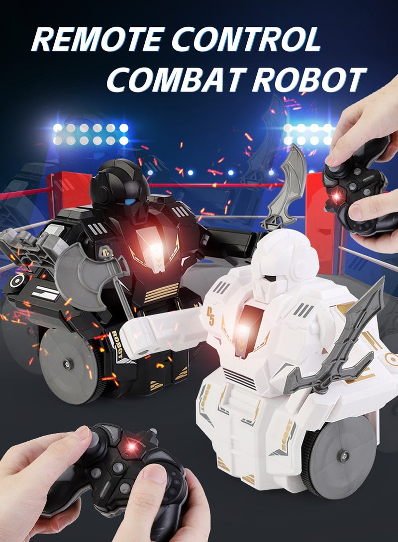 موفانت قطعتان من ألعاب روبوت التحكم عن بُعد، روبوتات ملاكمة تدور 360 درجة، روبوتات كومبات التحكم عن بُعد، ألعاب تفاعلية بين الوالدين والطفل للأطفال - Image 2