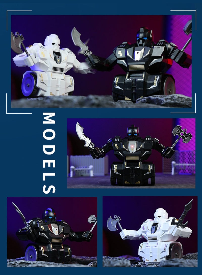 موفانت قطعتان من ألعاب روبوت التحكم عن بُعد، روبوتات ملاكمة تدور 360 درجة، روبوتات كومبات التحكم عن بُعد، ألعاب تفاعلية بين الوالدين والطفل للأطفال - Image 4