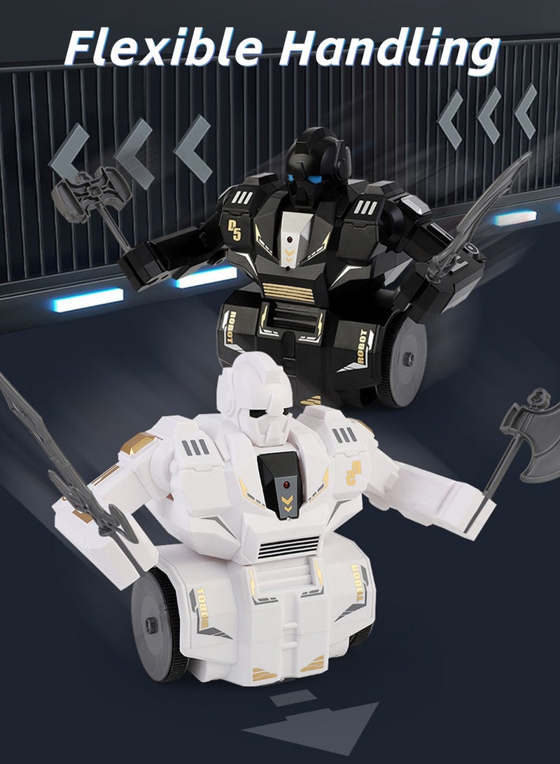موفانت قطعتان من ألعاب روبوت التحكم عن بُعد، روبوتات ملاكمة تدور 360 درجة، روبوتات كومبات التحكم عن بُعد، ألعاب تفاعلية بين الوالدين والطفل للأطفال - Image 5